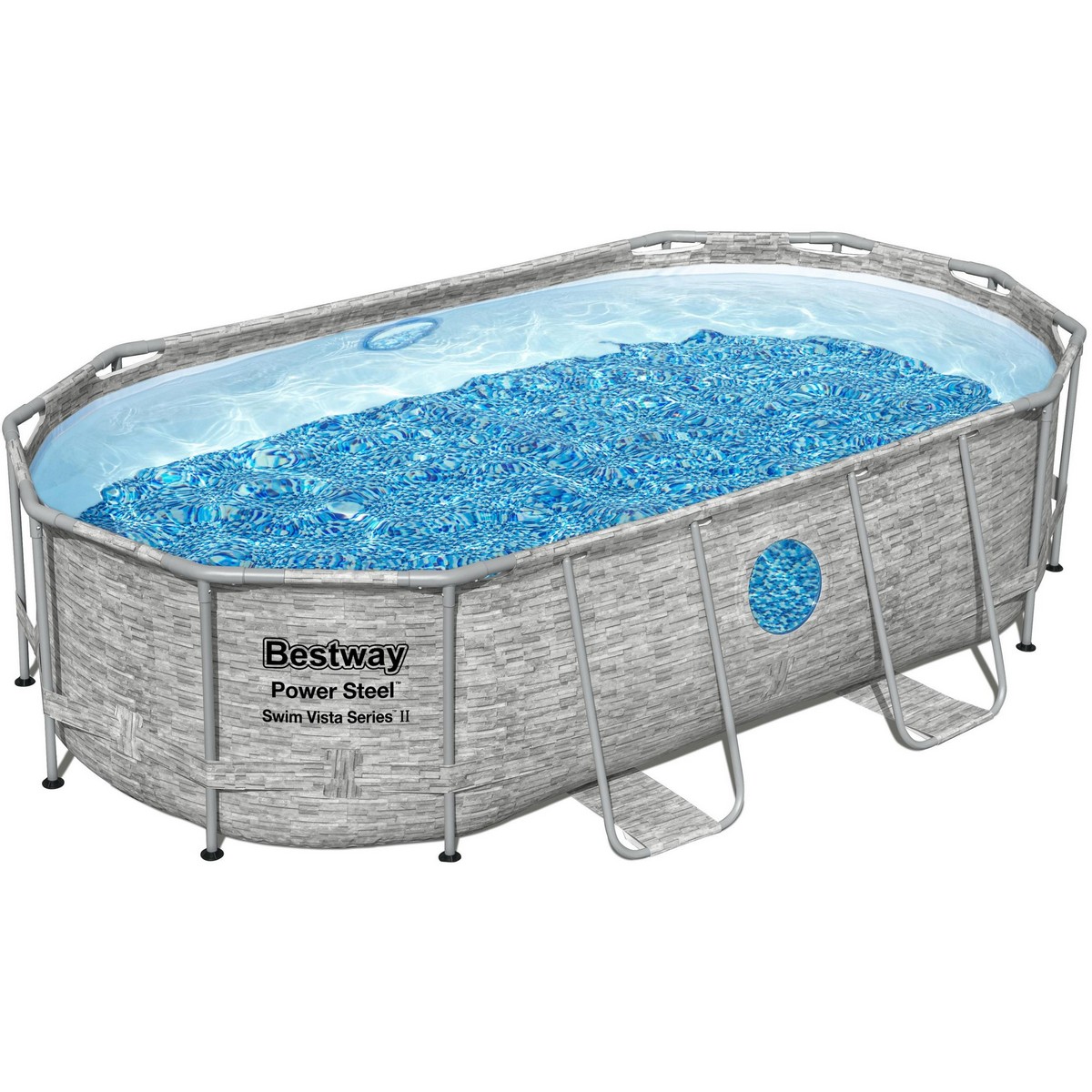 Каркасний басейн Bestway 56714 (427х250х100 см) з картриджним фільтром, драбиною і захисним тентом 2 Каркасний басейн Bestway 56714 (427х250х100 см) з картриджним фільтром, драбиною і захисним тентом