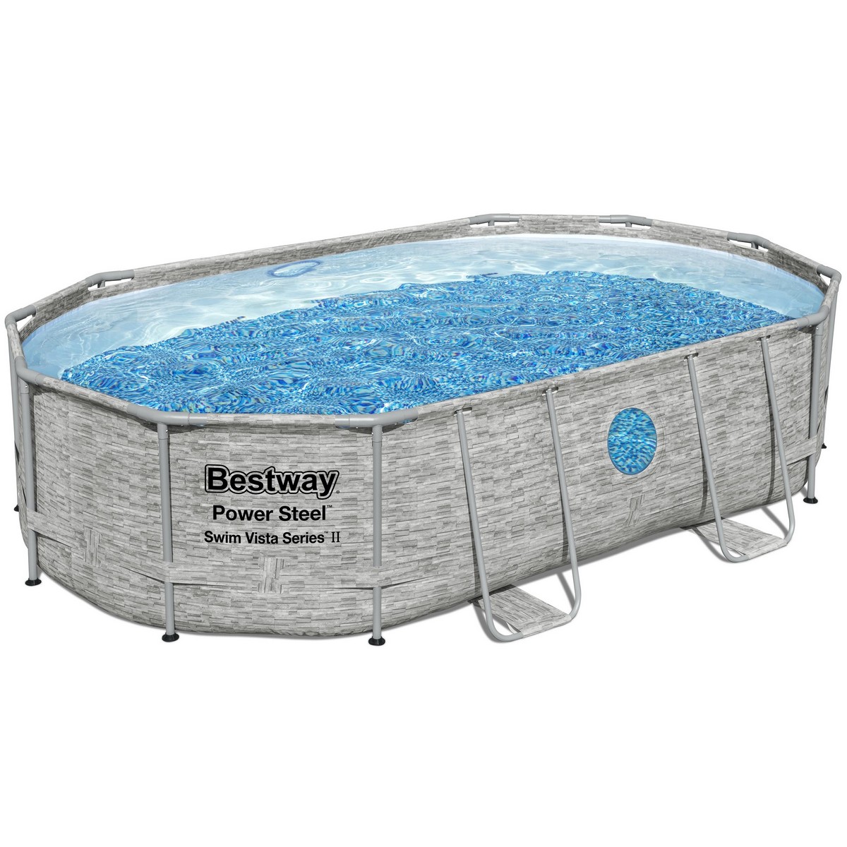 Каркасний басейн Bestway 56946 (488х305х107 см) з пісочним фільтром, драбиною та захисним тентом 2 Каркасний басейн Bestway 56946 (488х305х107 см) з пісочним фільтром, драбиною та захисним тентом