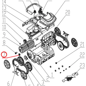 Циліндрична шестерня до пилососа Wybotics WY200, (cylindrical gea №7/WY200)