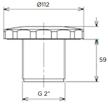 Форсунка стінова Flexinox 87198022 (4.5 м³/год) під бетон, 2" 2 Форсунка стінова Flexinox 87198022 (4.5 м³/год) під бетон, 2"