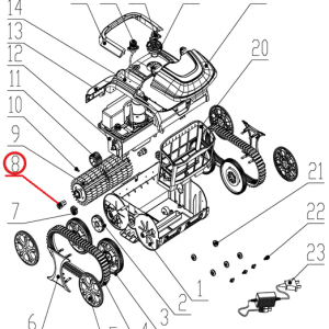 Шестерня роликова до пилососа Wybotics WY200, (roller gear №8/WY200)