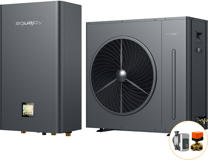 Інверторний тепловий насос для дому Aquajoy Plus 13 (12.60 кВт), циркуляційний насос + триходовий клапан 1 Інверторний тепловий насос для дому Aquajoy Plus 13T (12.60 кВт), циркуляційний насос + триходовий клапан