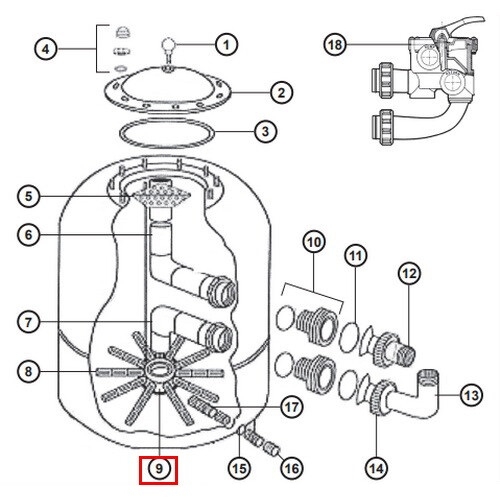 Дюзова коробка Hayward NCX12024 2 Дюзова коробка Hayward NCX12024