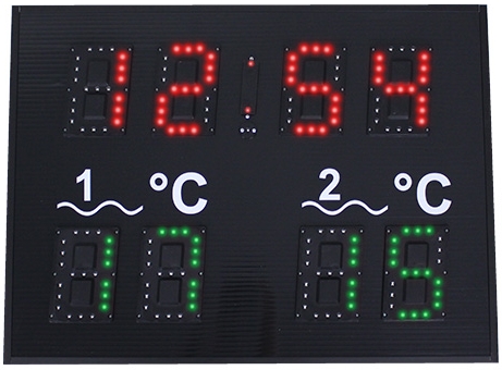 Цифровий дисплей Golfinho E5143 (час, температура у басейні), 100x70x4 см 1 Цифровий дисплей Golfinho E5143 (час, температура у басейні), 100x70x4 см