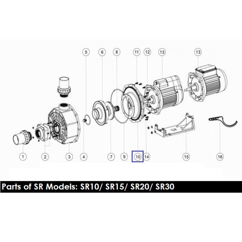 Фланець насоса Emaux SB/SR 01021013 2 Фланець насоса Emaux SB/SR 01021013