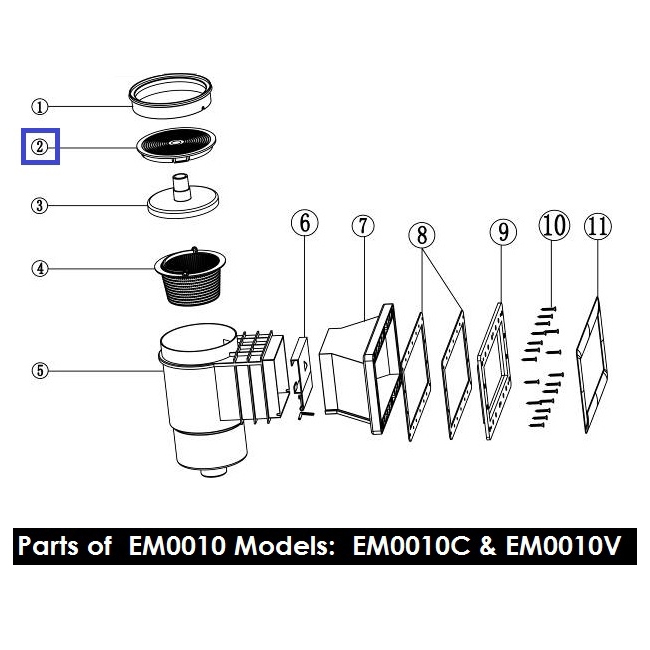 Кришка для скімерів Emaux серії EM0010/0020 (01051040) 2 Кришка для скімерів Emaux серії EM0010/0020 (01051040)