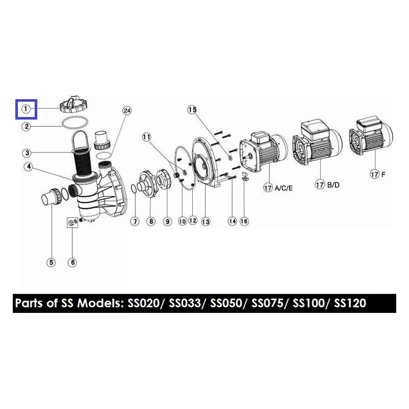 Кришка для насоса Emaux SS (01201031new/01041025) 2 Кришка для насоса Emaux SS (01201031new/01041025)