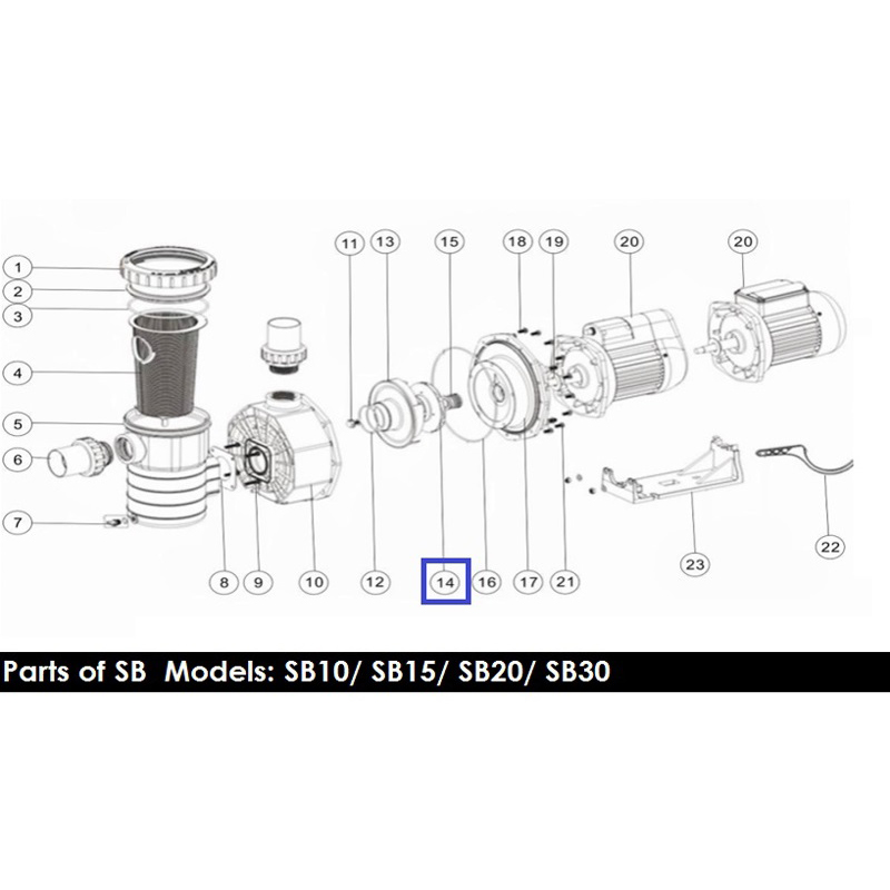 Крильчатка для насоса Emaux SB15 (1311005) 2 Крильчатка для насоса Emaux SB15 (1311005)