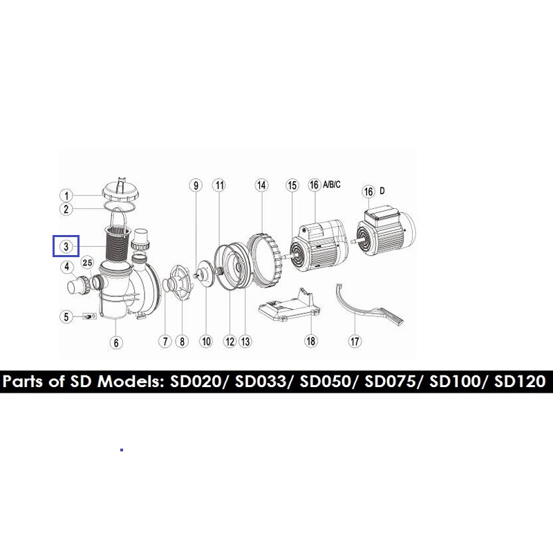 Кошик префільтра Emaux SD 89021701 2 Кошик префільтра Emaux SD 89021701