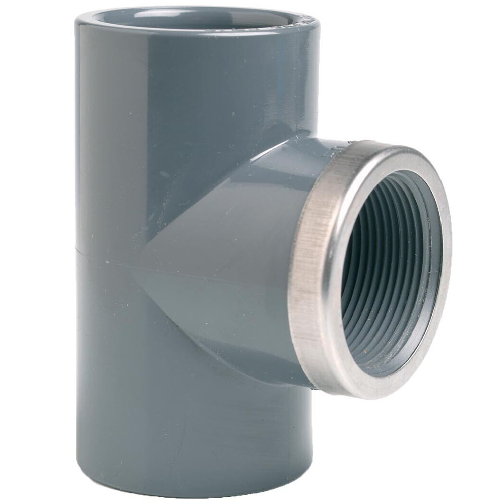Трійник ПВХ Effast RGRTIR032D 90° з металевим кільцем d32x1" 1 Трійник ПВХ Effast RGRTIR063G 90° з металевим кільцем d63x2"