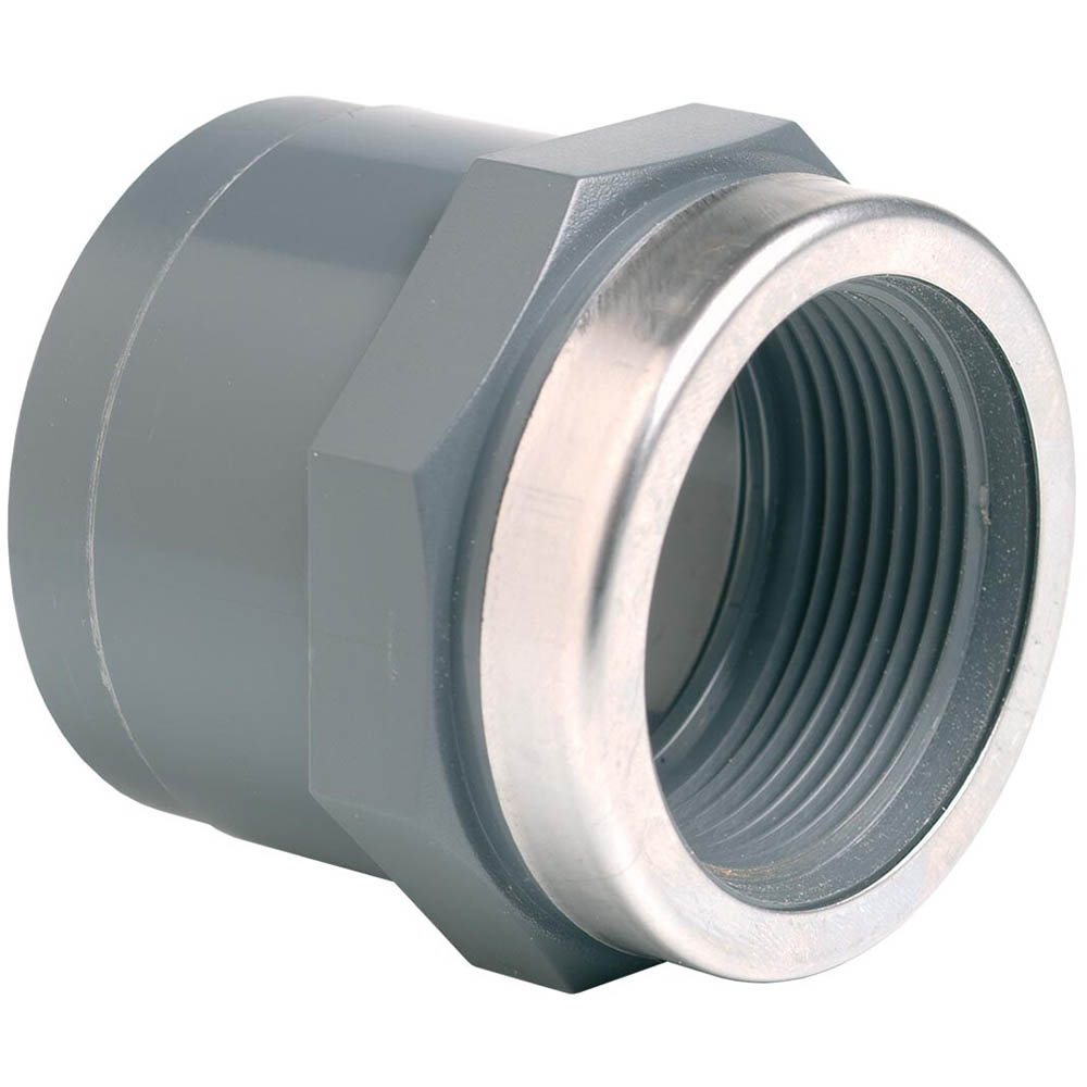 Муфта ПВХ Effast RGRMAR050F перехідна, з металічним кільцем d50x1-1/2" 1 Муфта ПВХ Effast RGRMAR063G перехідна, з металічним кільцем d63x2"