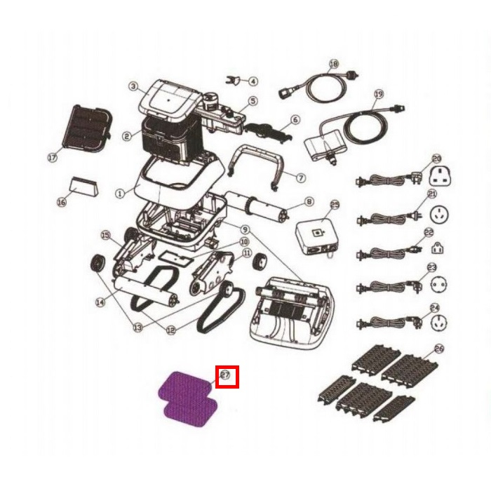Додатковий фільтр дрібних частинок для пилососа Aquaviva Black Pearl 7310 (71170), 1 шт. 1 Додатковий фільтр дрібних частинок для пилососа Aquaviva Black Pearl 7310 (71170), 1 шт.