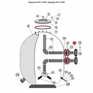 Фланцевий перехідник для фільтра Aquaviva AP 1250 мм