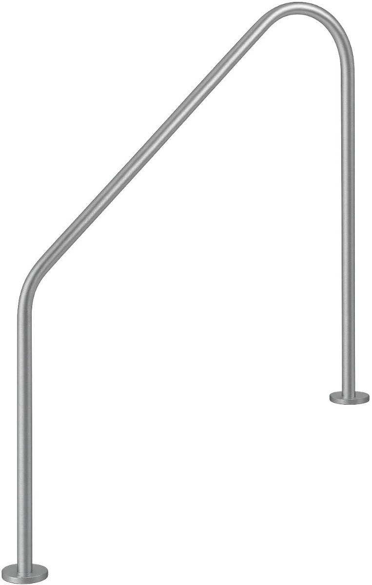 Поручень Flexinox 87162251 для римських сходів 2-BEND (1524 мм, анкер, AISI-316L) 1 Поручень Flexinox 87162260 для римських сходів 2-BEND (1829 мм, фланець, AISI-316L)