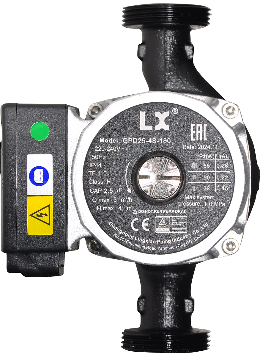 Насос циркуляційний Aquaviva LX GPD25-4S-180 (220 В, 2.8 м3/год), зі змінною швидкістю 2 Насос циркуляційний Aquaviva LX GPD25-7S-180 (220 В, 3.5 м3/год), зі змінною швидкістю
