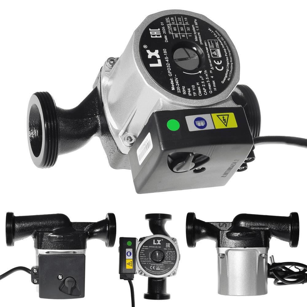 Насос циркуляційний Aquaviva LX GPD32-5S-180 (220 В, 3.5 м3/год), зі змінною швидкістю 1 Насос циркуляційний Aquaviva LX GPD32-6S-180 (220 В, 3.5 м3/год), зі змінною швидкістю
