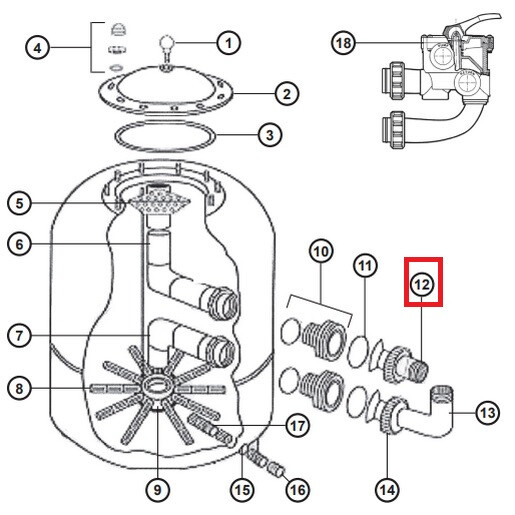 Муфта Hayward NCX2312061 для фильтрів серії NC (D 780-900) 2 Муфта Hayward NCX2312061 для фильтрів серії NC (D 780-900)