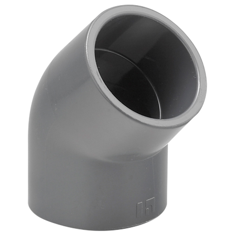 Коліно ПВХ Hidroten 1001014, 45°, d32 мм 1 Коліно ПВХ Hidroten 1001089, 45°, d250 мм