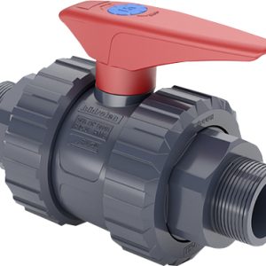 Кран кульовий ПВХ Hidroten 1011102, з різьбовим закінченням, d3/4"-3/4"