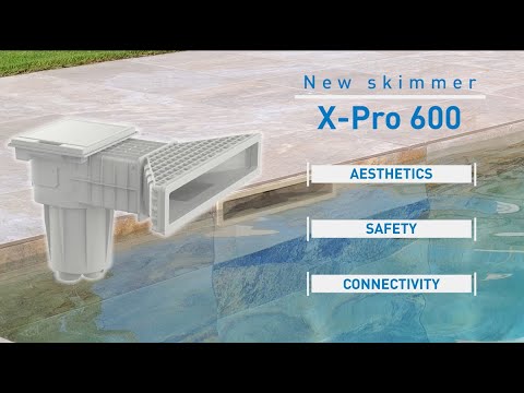 Скімер Hayward X-Pro 600 під лайнер, темно-сірий 2 Скімер Hayward X-Pro 600 латунні вставки, скловолокно 6°, біла вставка