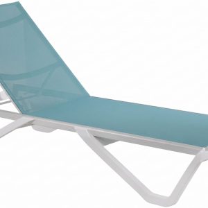 Шезлонг Aquaviva Wave бірюзовий з білим