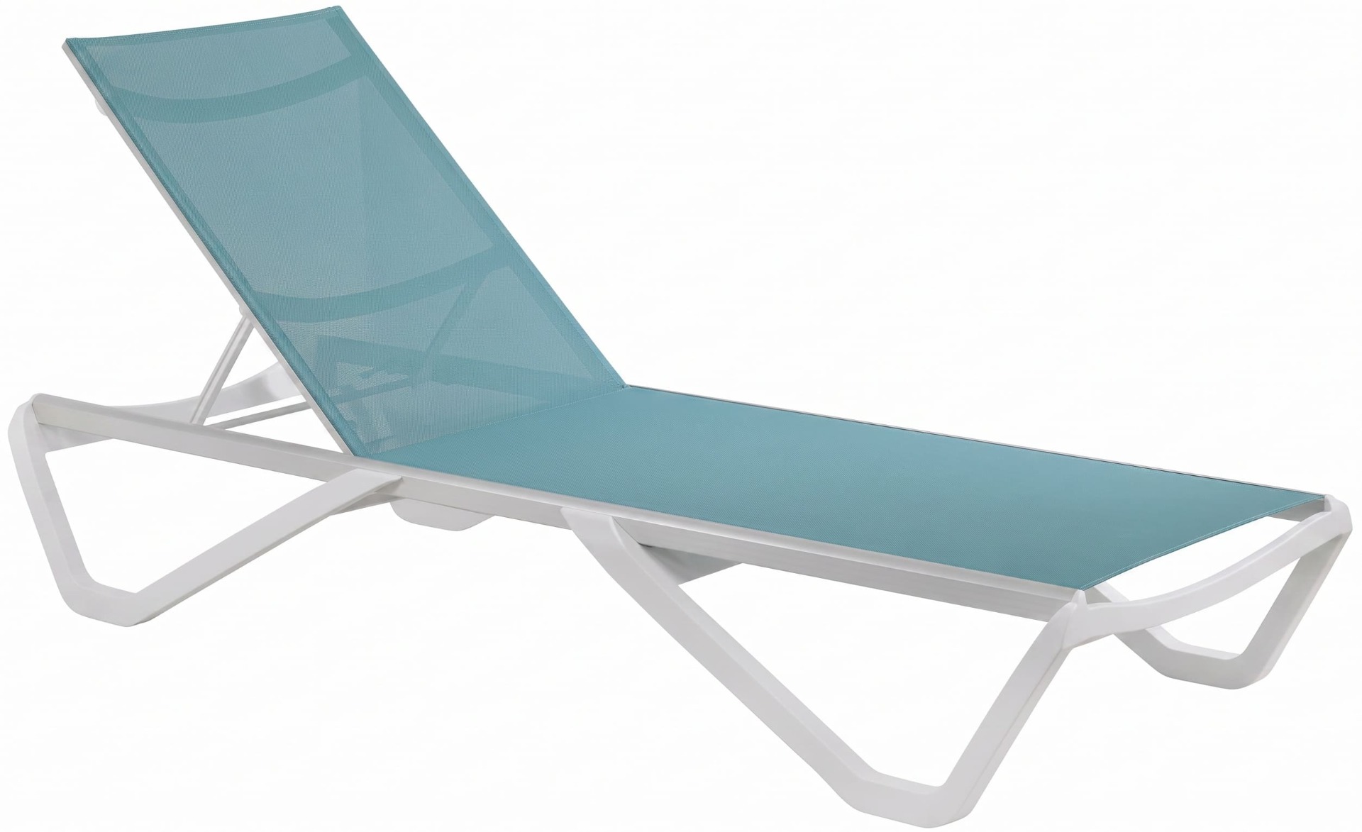 Шезлонг Aquaviva Wave бірюзовий з білим 1 Шезлонг Aquaviva Wave бірюзовий з білим