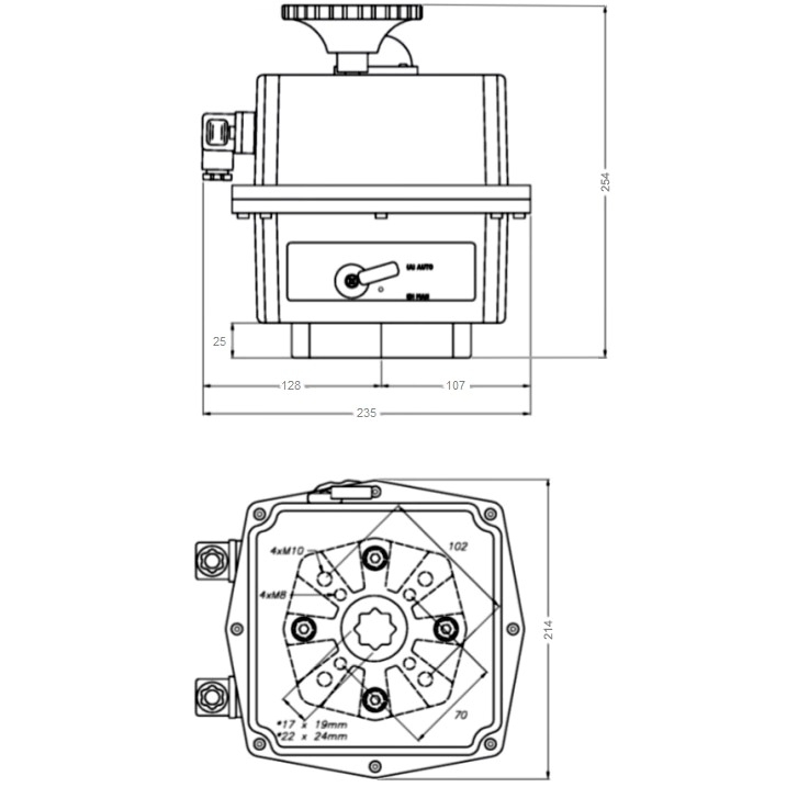 Електропривід Aquaviva J+J J4C S-140 AC24-240В/DC24-135В 2 Електропривід Aquaviva J+J J4C S-300 AC24-240В/DC24-135В