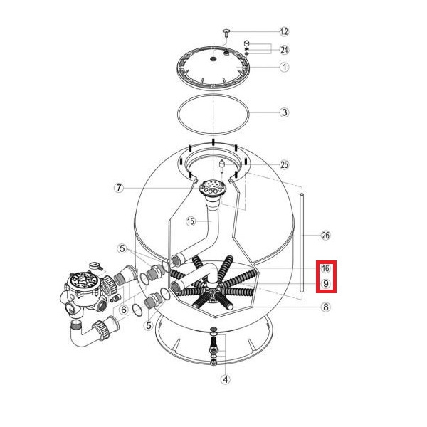 Колектор з коліном Hayward S360SLE (RRFI0016.04RRFD0310.72R) 1 Колектор з коліном Hayward S360SLE (RRFI0016.04RRFD0310.72R)