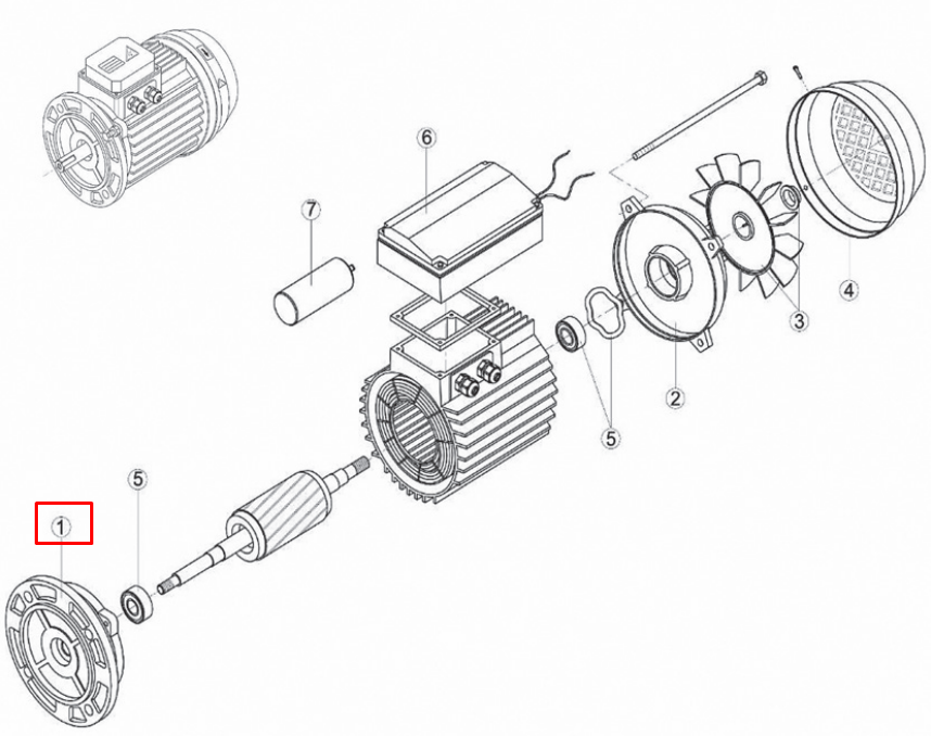 Кришка передня (фланець) насоса Kripsol NK-RMOT0001.00R MEC 63 1 Кришка передня (фланець) насоса Kripsol NK-RMOT0001.00R MEC 63
