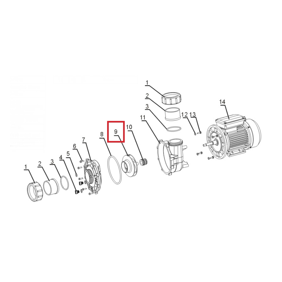 Крильчатка насоса Aquaviva OS/LP150T, OS/LP200 1 Крильчатка насоса Aquaviva OS/LP150T, OS/LP200