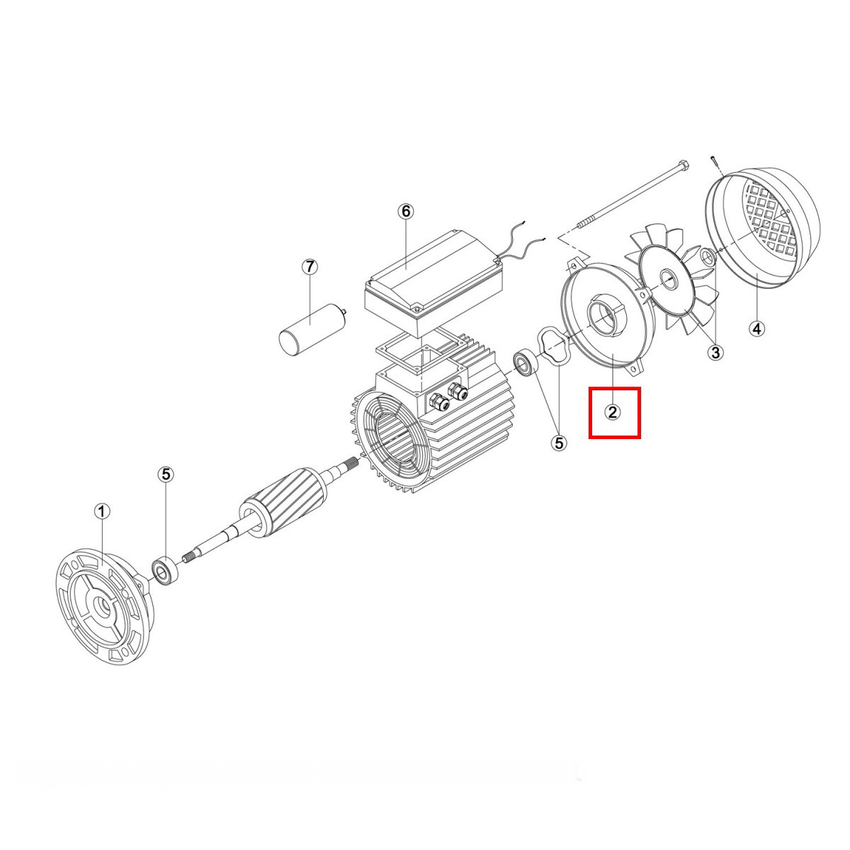 Кришка задня ел. двигуна насоса (MEC 71) M3 (RMOT0002.02R/RBM1020.23R) 2 Кришка задня ел. двигуна насоса (MEC 71) M3 (RMOT0002.02R/RBM1020.23R)
