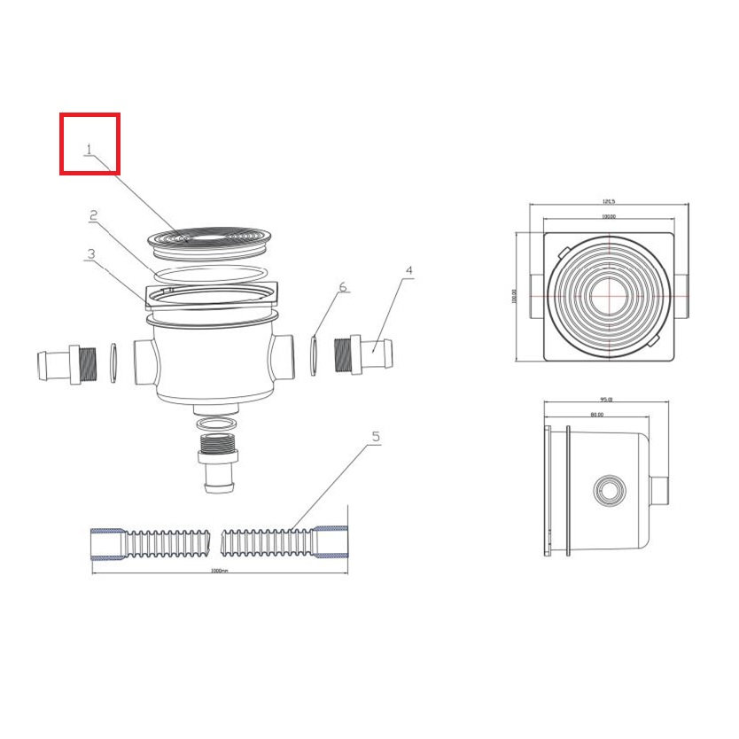 Кришка дозової коробки/скімера Emaux EM2823 (1014086/01051145) 2 Кришка дозової коробки/скімера Emaux EM2823 (1014086/01051145)
