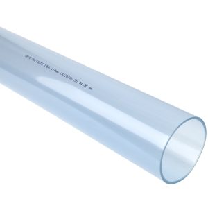 Труба прозора ПВХ (PVC-U) напірна клейова Lareter PN10 d75 мм