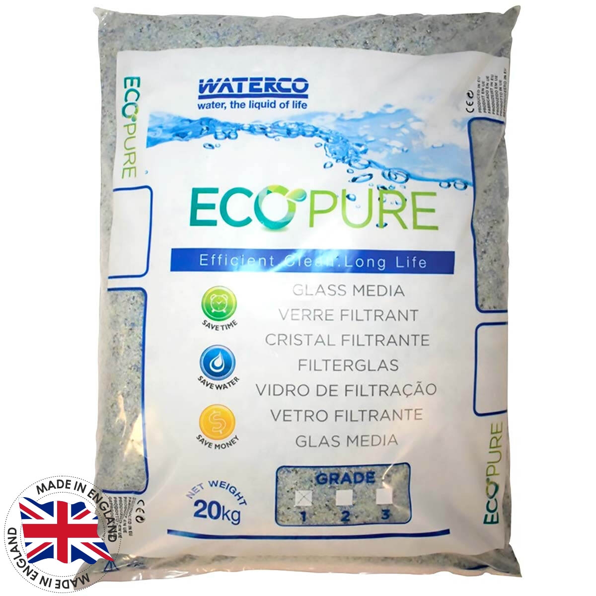 Пісок скляний Waterco EcoPure 0.5-1.0 мм (20 кг) 2 Пісок скляний Waterco EcoPure 0.5-1.0 мм (20 кг)