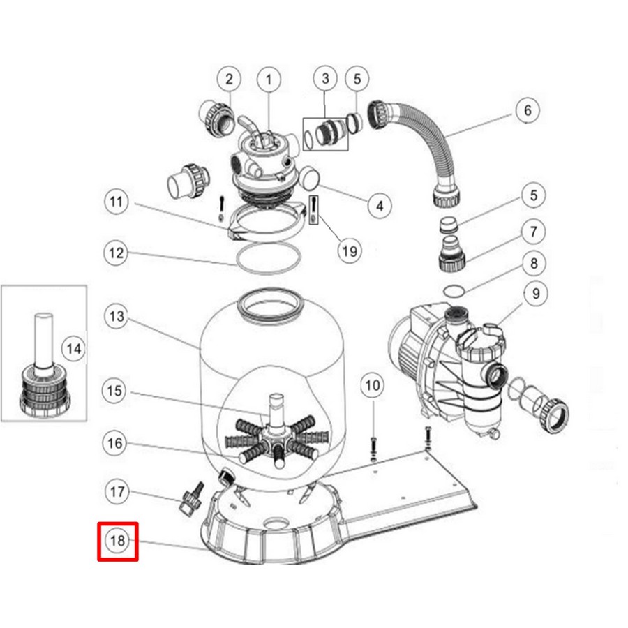 Підставка фільтра FSP/F350-4-6W 1 Підставка фільтра FSP/F400-6W - FSP/F650-6W