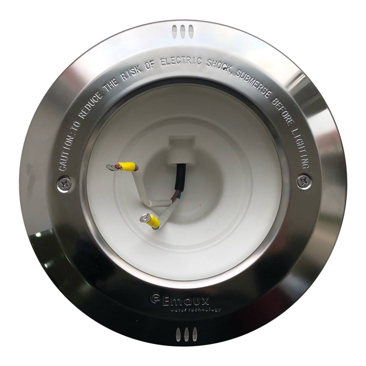 Корпус прожектора Emaux PAR56 NP300-S (без лампи) S/S накладка, латунні вставки 1 Корпус прожектора Emaux PAR56 NP300-S (без лампи) S/S накладка, латунні вставки