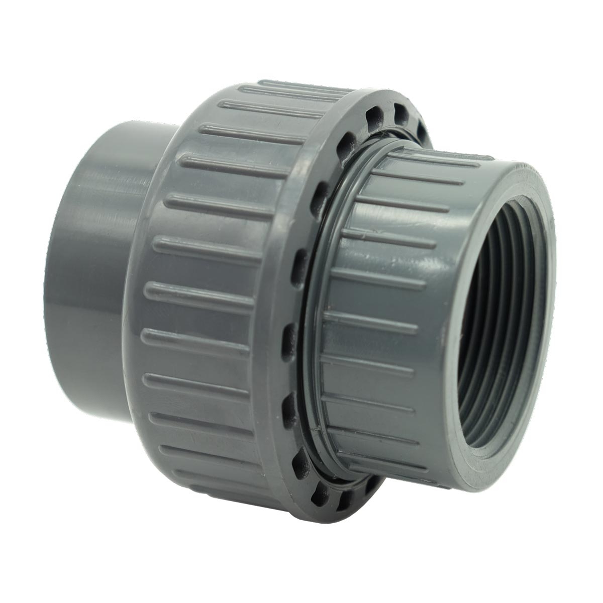 Муфта ПВХ Effast RGRBOG025C розбірна з внутрішньою різьбою, d25x3/4" 1 Муфта ПВХ Effast RGRBOG040E розбірна з внутрішньою різьбою, d40x1-1/4"