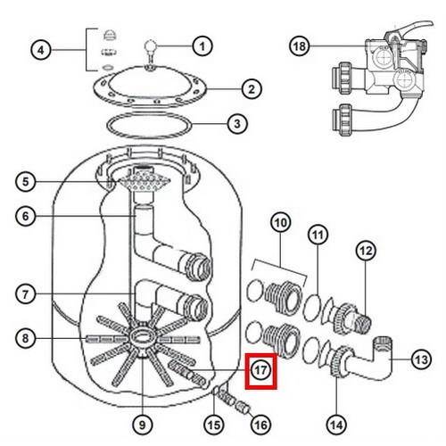 Сепаратор дренажного клапана Hayward NCX12050 2 Сепаратор дренажного клапана Hayward NCX12050