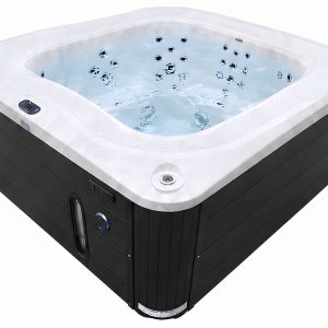 Переливний СПА-басейн Aquajoy Serenity (250х230х96 см), Сріблясто-білий мармур