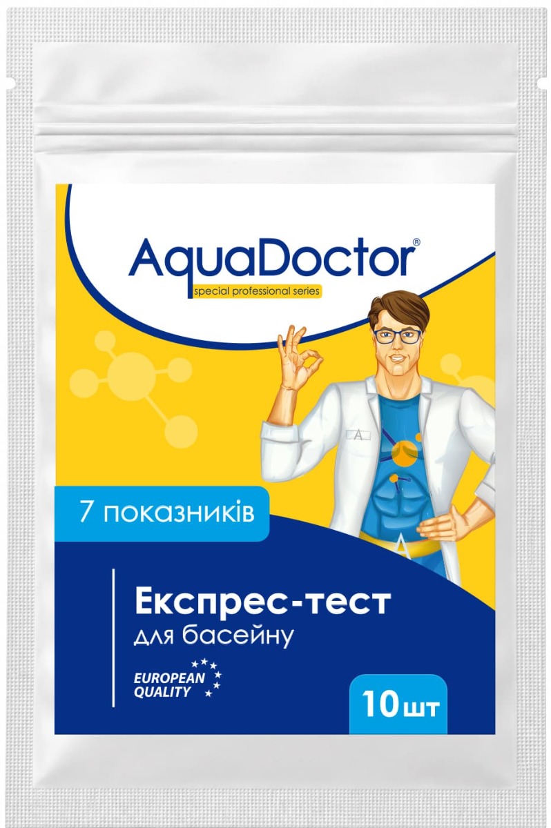 Тест-смужки для контролю води в басейні AquaDoctor 7-в-1 1 Тест-смужки для контролю води в басейні AquaDoctor 7-в-1