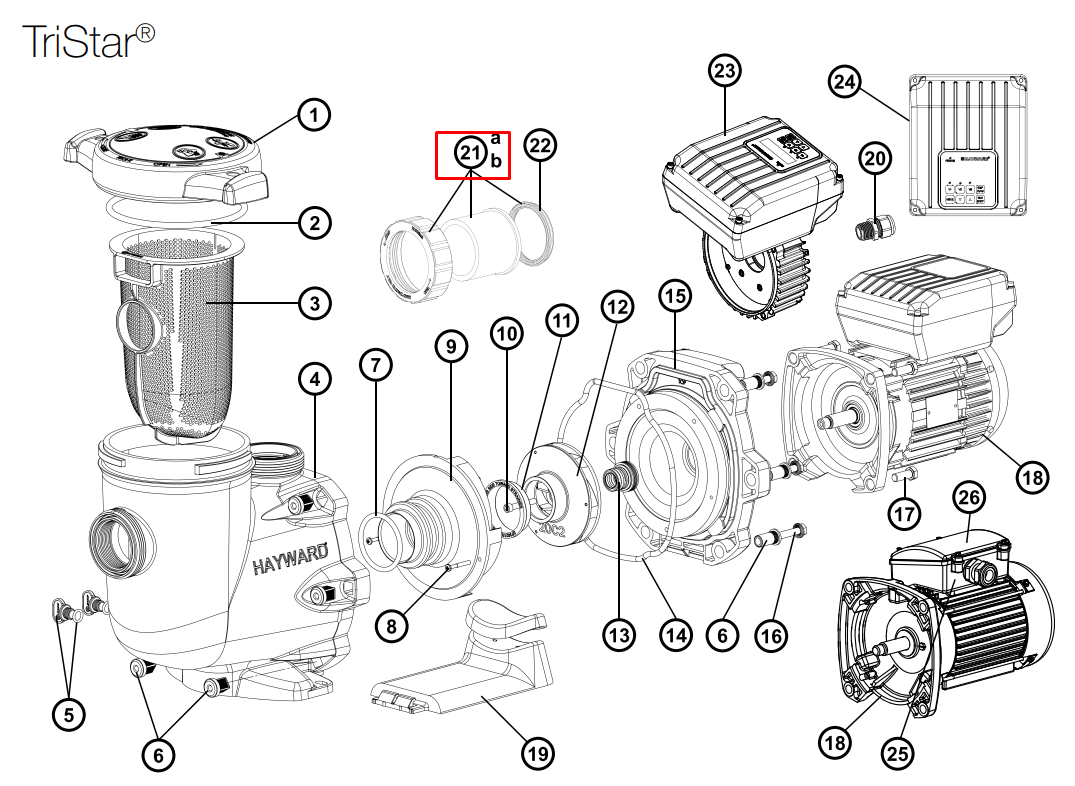 Муфта підключення насоса Hayward Tristar 63 мм (SP3200UNKIT63) 1 Муфта підключення насоса Hayward Tristar 63 мм (SP3200UNKIT63)
