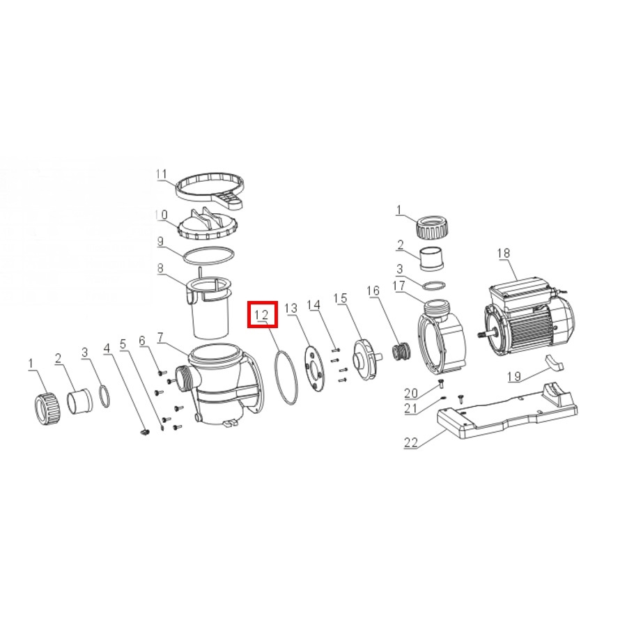 Ущільнювальне кільце корпуса для насоса Aquaviva VWS/STP 150-300 1 Ущільнювальне кільце корпуса для насоса Aquaviva VWS/STP 150-300