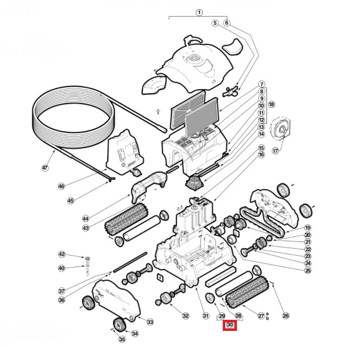 Валик для коліс для робота-пилососа Hayward SharkVAC / XL (RCX97410) 2 Валик для коліс для робота-пилососа Hayward SharkVAC / XL (RCX97410)