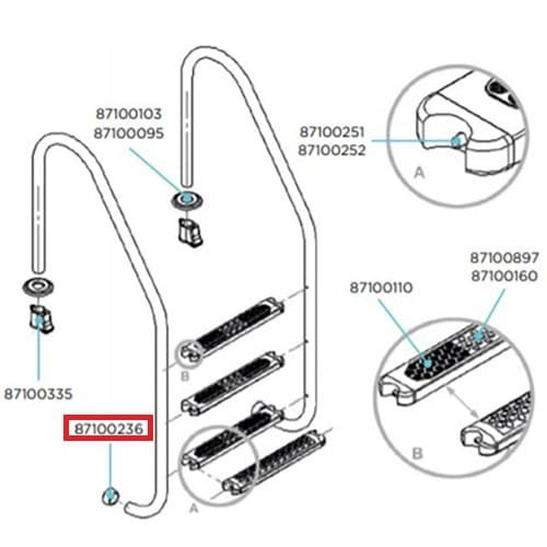 Заглушка гумова для сходів Flexinox (2 шт.) 2 Заглушка гумова для сходів Flexinox (2 шт.)