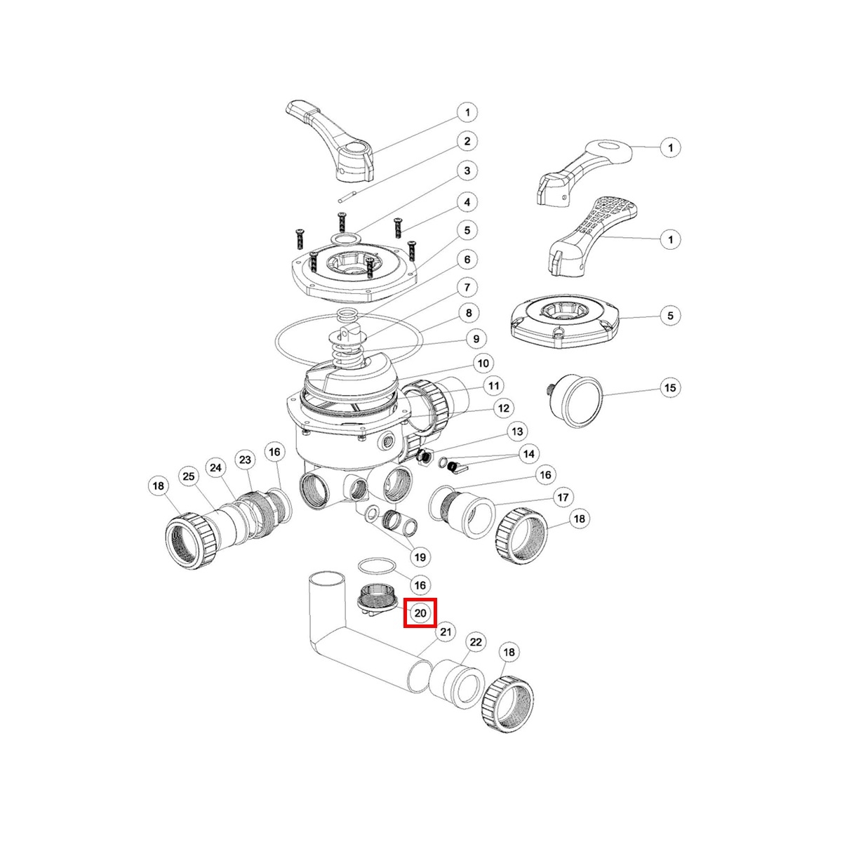 Заглушка крана Emaux MPV-03 1-1/2" чорна (1013100) 2 Заглушка крана Emaux MPV-03 1-1/2" чорна (1013100)
